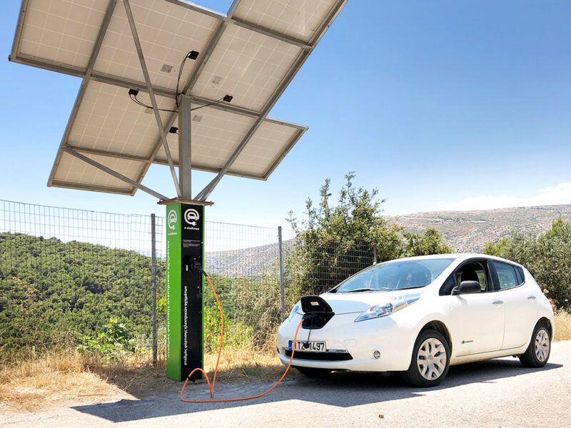 solar charging point car